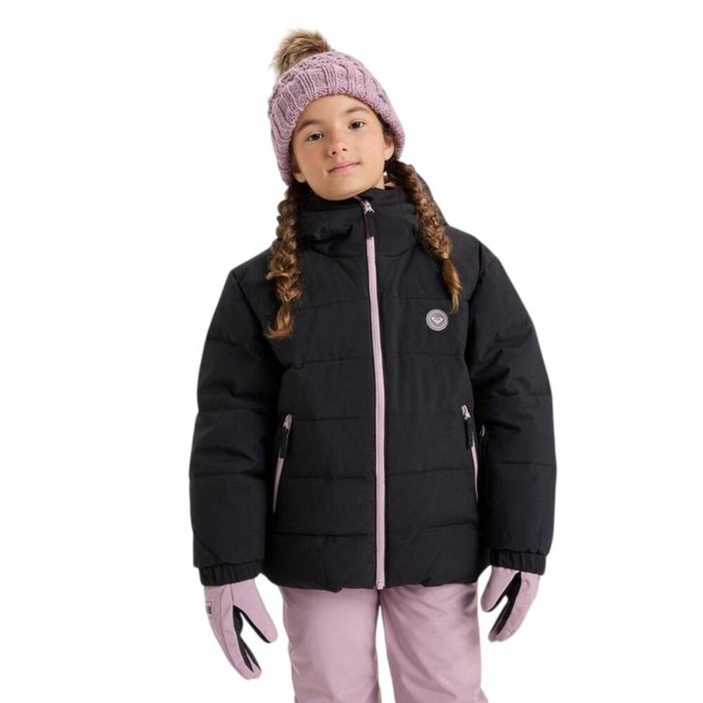 Roxy Girls Snowyhill Logo Ski Jacket / Black